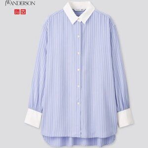 Uniqlo JW ANDERSON RAYON STRIPED LONG SLEEVE LONG SHIRT